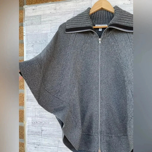 Cotton By Autumn Cashmere Women’s Zip Up Poncho size small EUC. - Picture 3 of 10